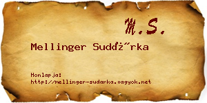 Mellinger Sudárka névjegykártya